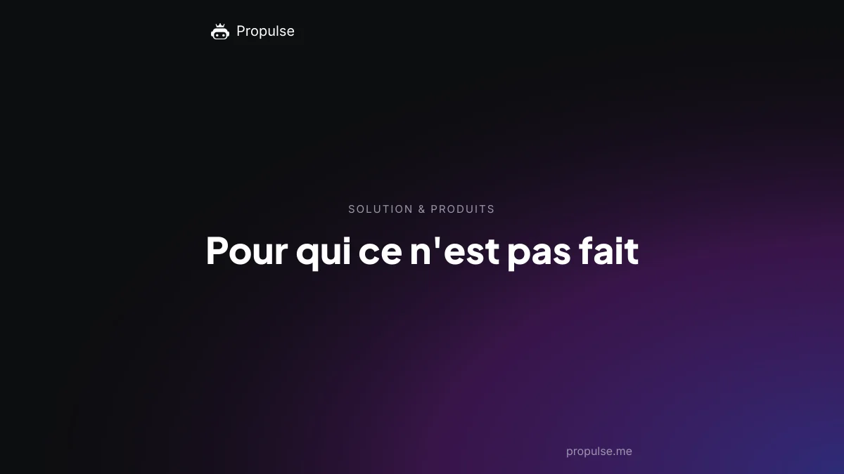 Pour qui ce n'est pas fait