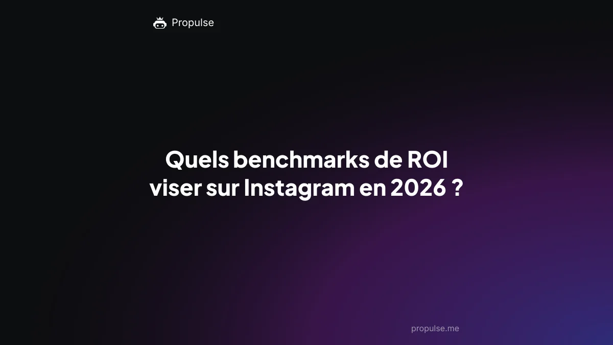 Quels benchmarks de ROI viser sur Instagram en 2026 ?