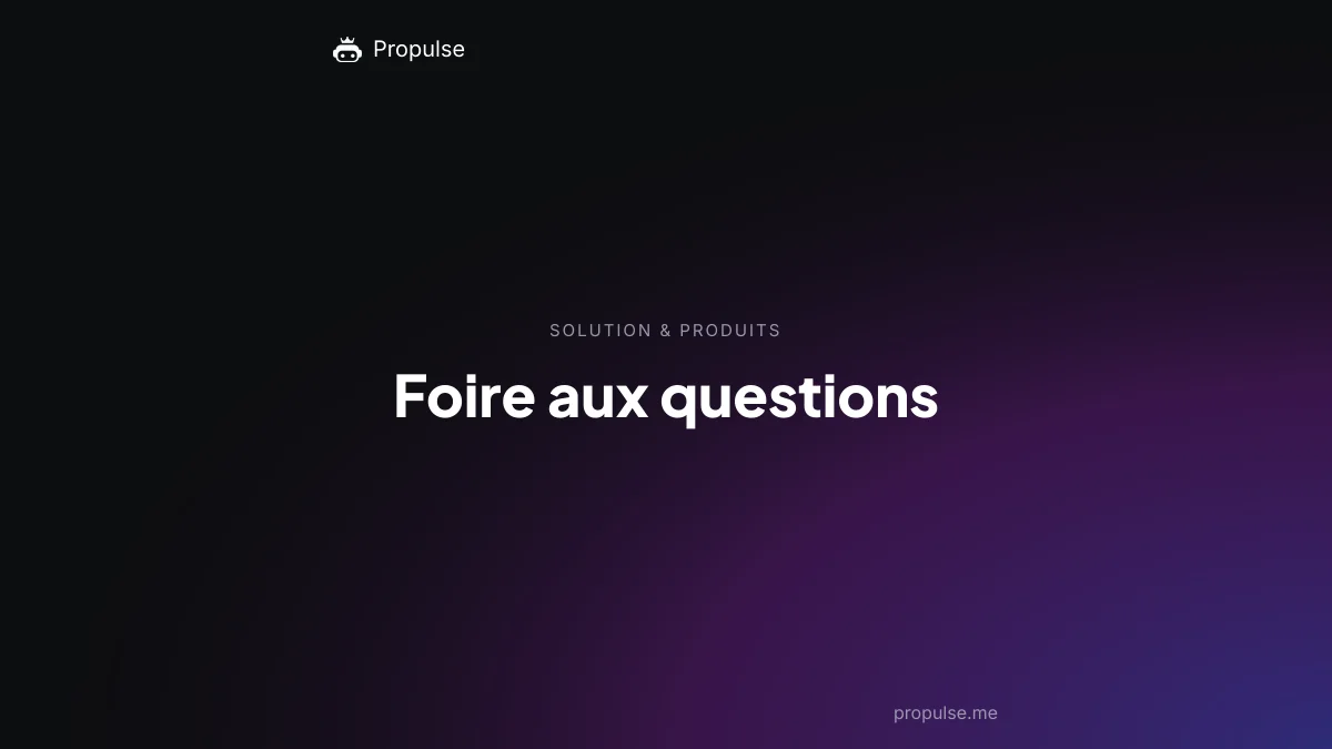Foire aux questions