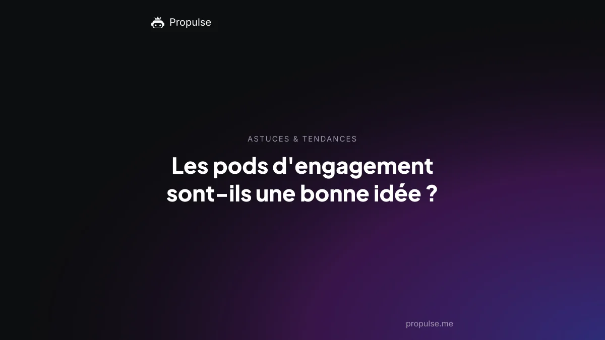 Les pods d'engagement sont-ils une bonne idée ?