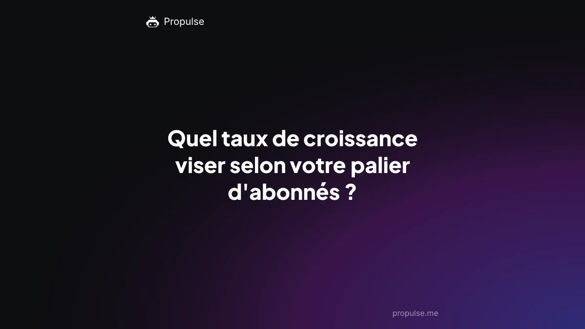 Quel taux de croissance viser selon votre palier d'abonnés ?