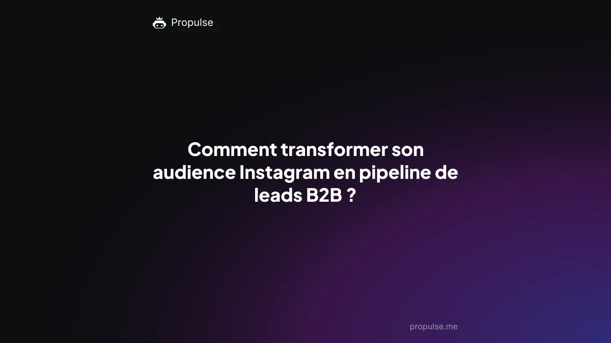 Comment transformer son audience Instagram en pipeline de <a href=