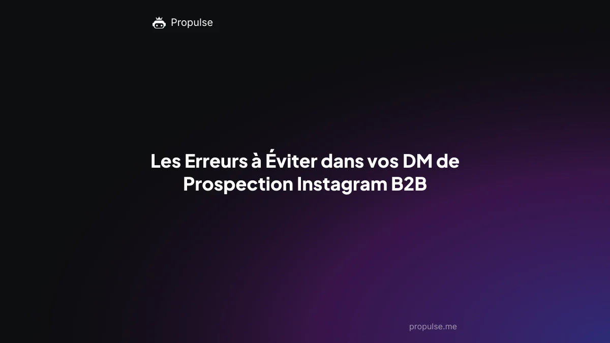 Les Erreurs à Éviter dans vos DM de <a href=