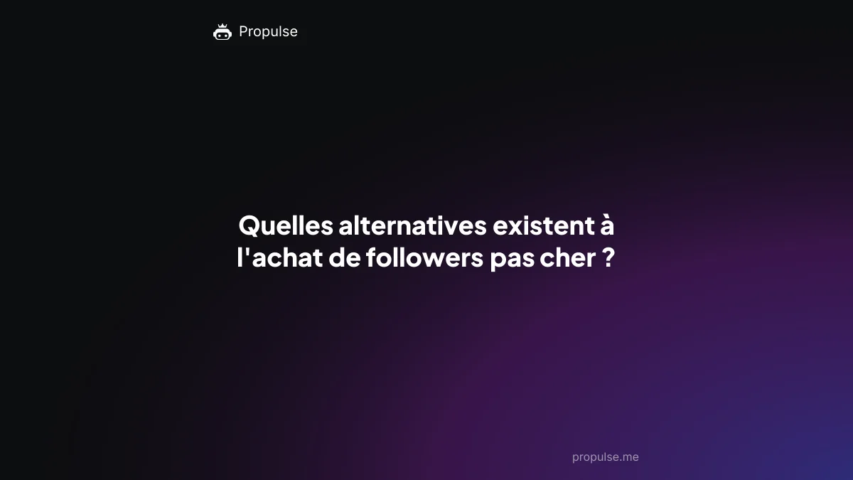 Quelles alternatives existent à l'achat de followers pas cher ?