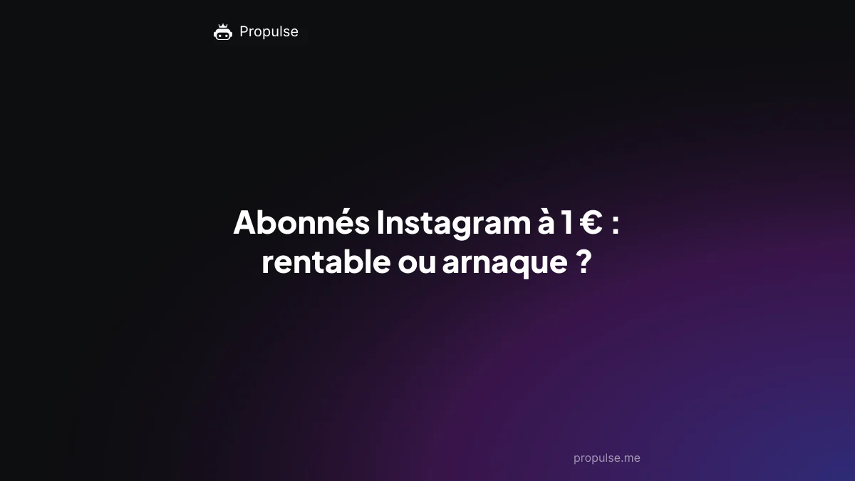 Abonnés Instagram à 1 € : rentable ou arnaque ?