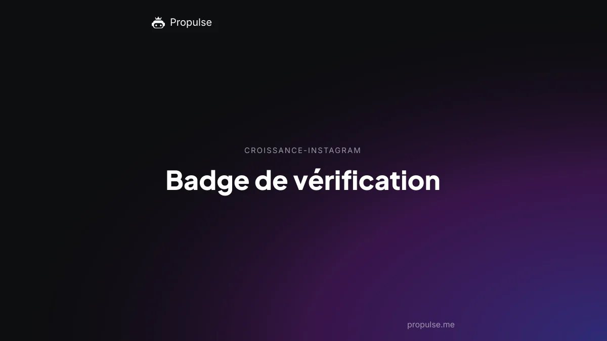 Badge de vérification