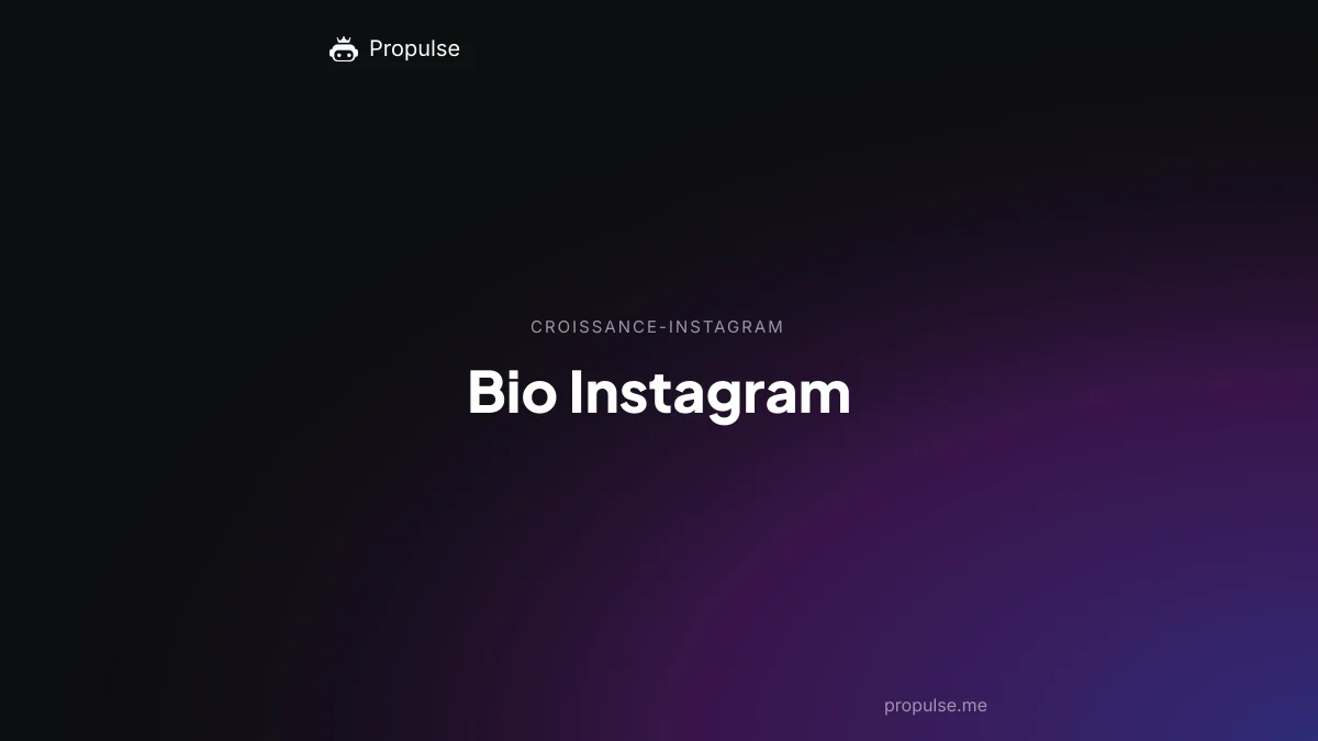 Bio Instagram