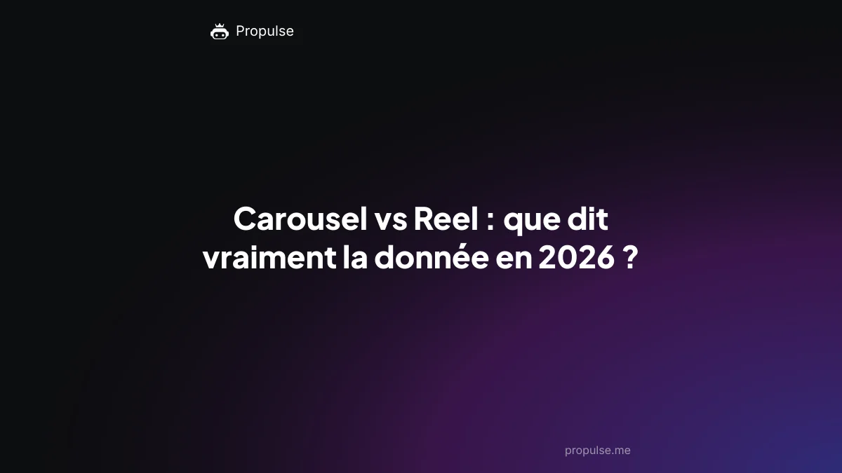 Carousel vs Reel : que dit vraiment la donnée en 2026 ?