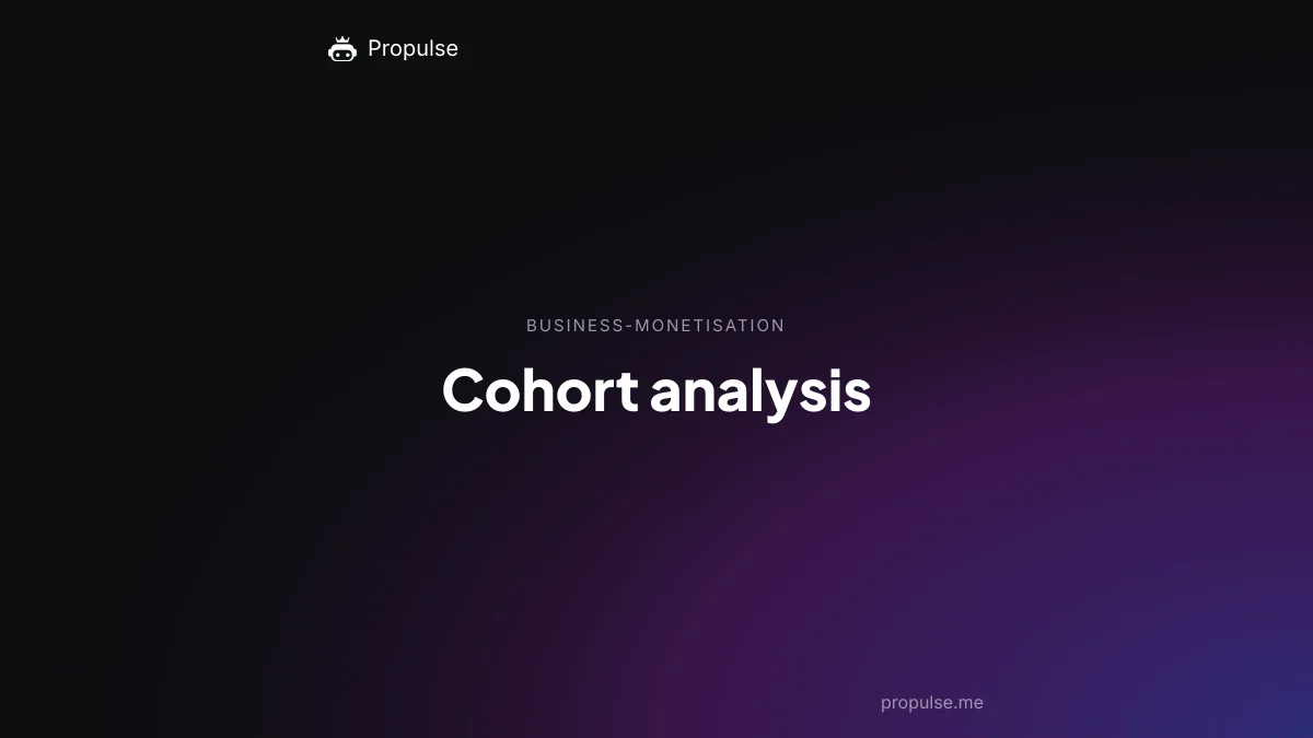 Cohort analysis