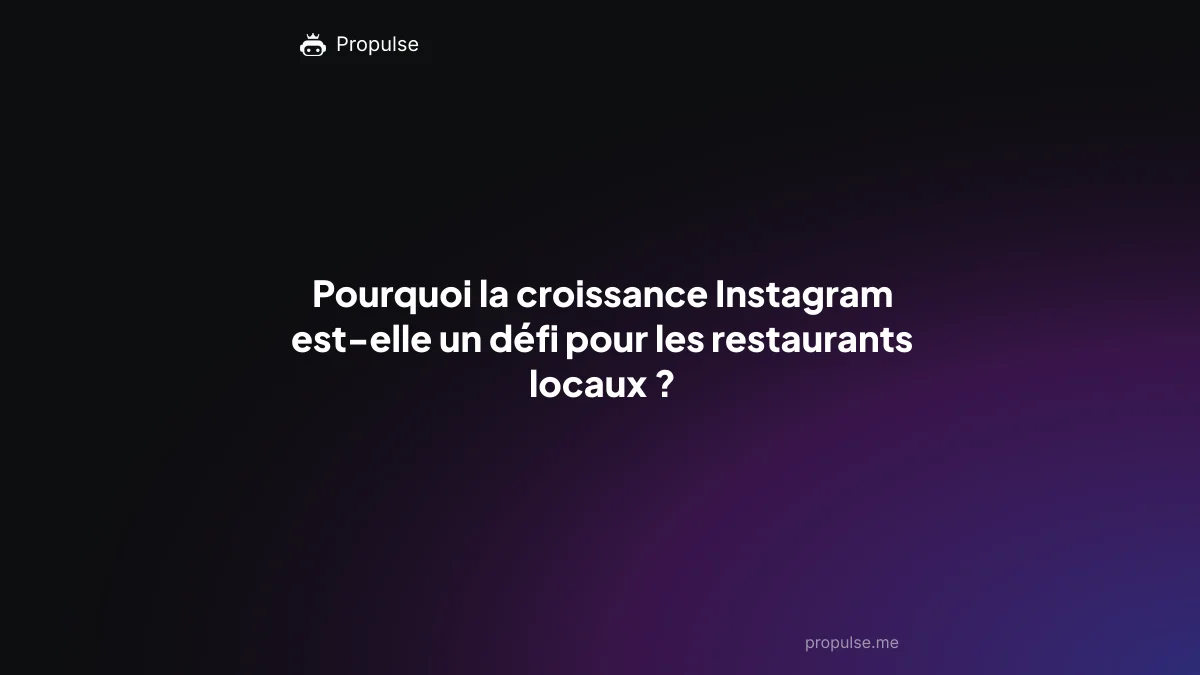 Pourquoi la croissance Instagram est-elle un défi pour les restaurants locaux ?