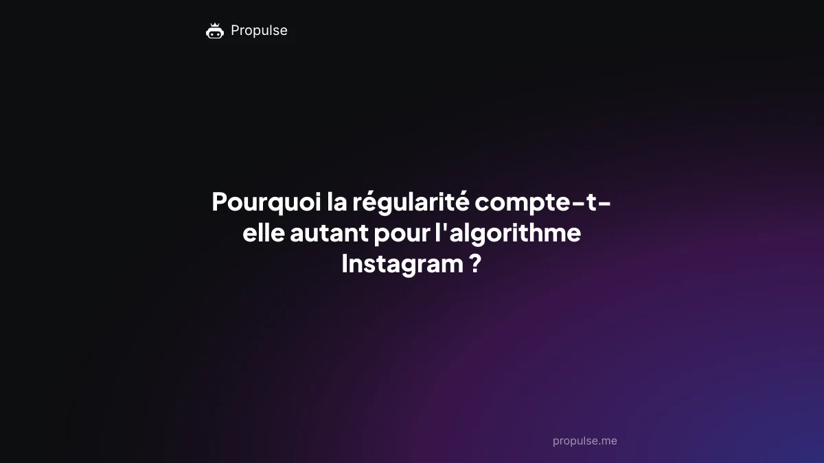 Pourquoi la régularité compte-t-elle autant pour l'<a href=