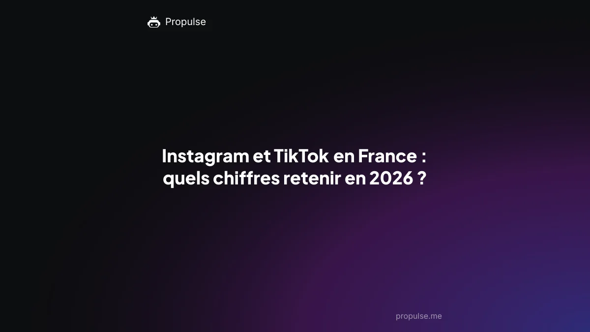 Instagram et TikTok en France : quels chiffres retenir en 2026 ?