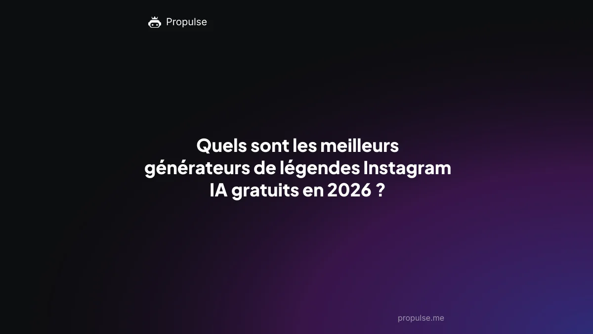 Quels sont les meilleurs générateurs de légendes Instagram IA gratuits en 2026 ?