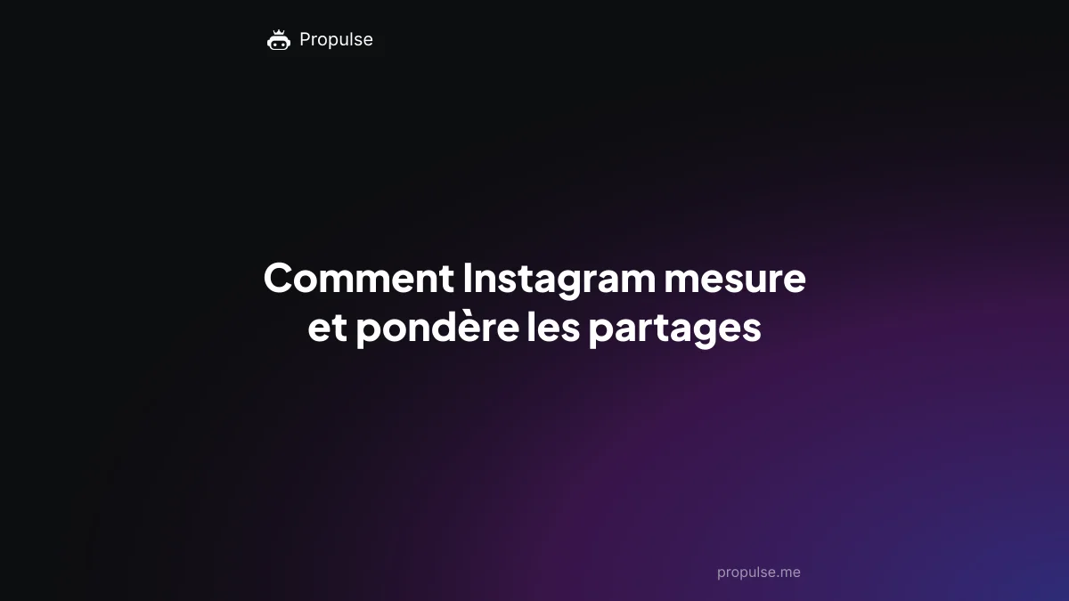 Comment Instagram mesure et pondère les partages