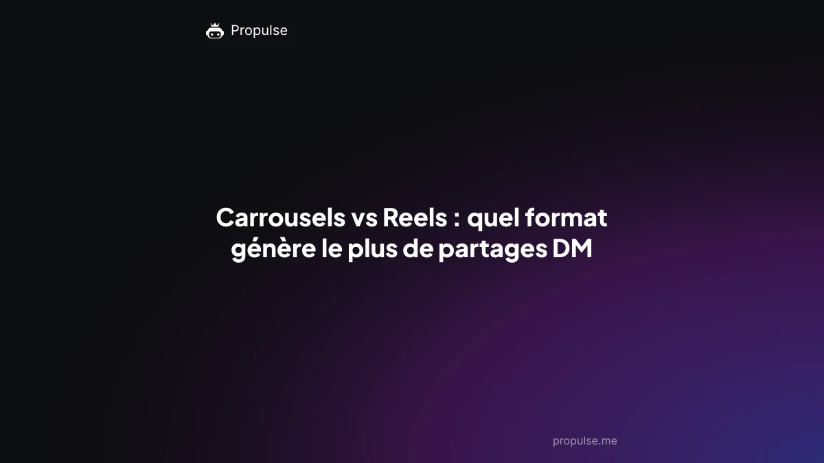 Carrousels vs Reels : quel format génère le plus de partages DM
