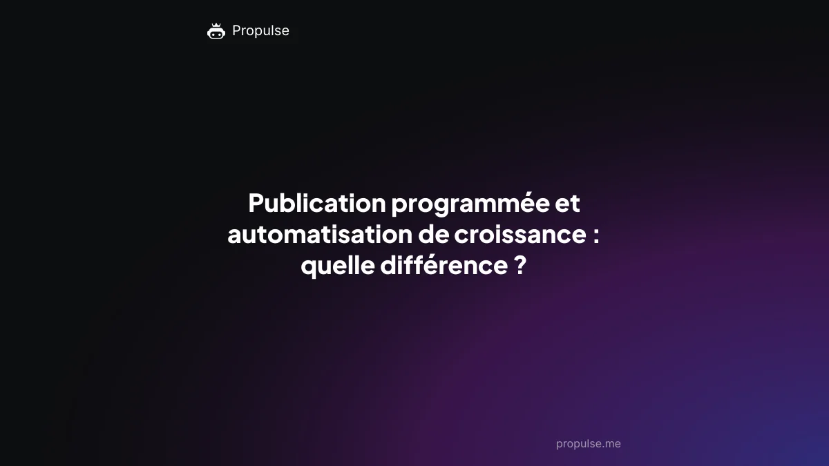 Publication programmée et automatisation de croissance : quelle différence ?