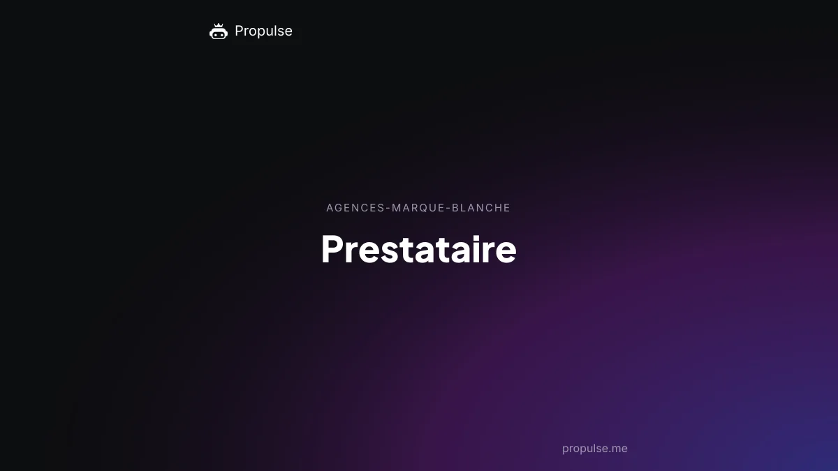 Prestataire