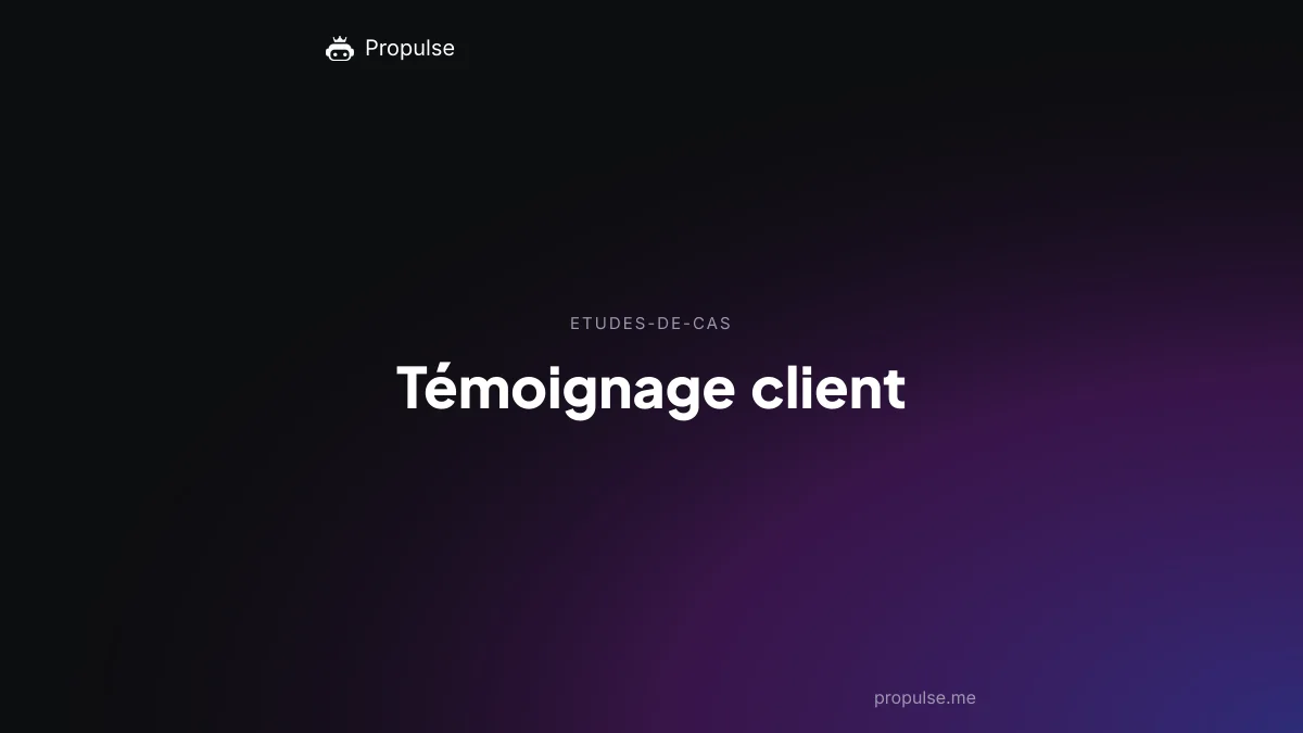 Témoignage client