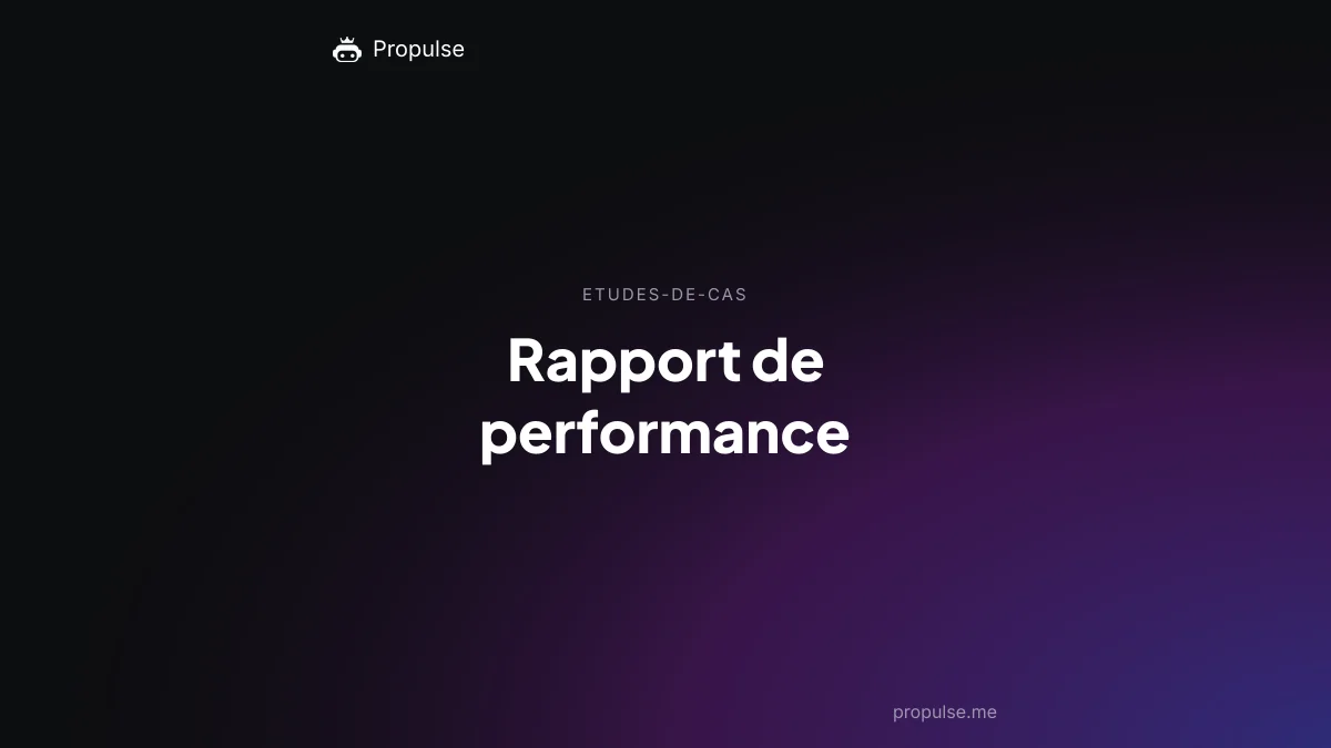 Performance report