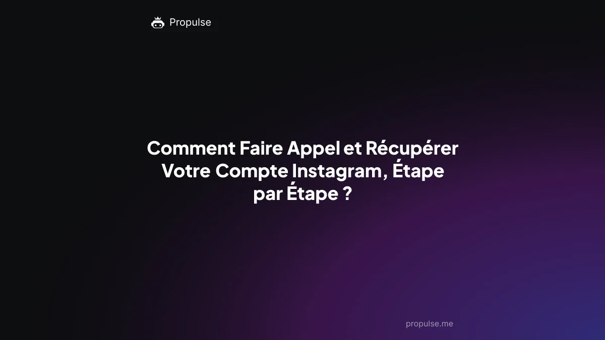 Comment Faire Appel et Récupérer Votre Compte Instagram, Étape par Étape ?