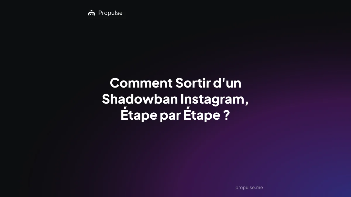 Comment Sortir d'un Shadowban Instagram, Étape par Étape ?