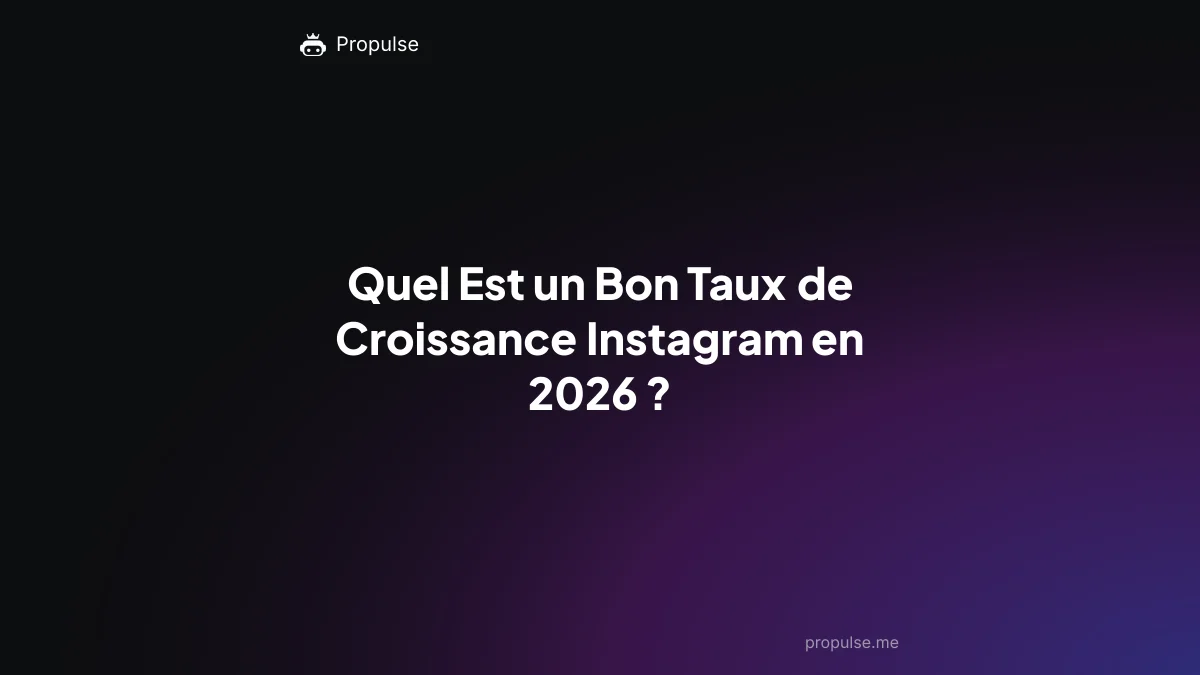 Quel Est un Bon Taux de Croissance Instagram en 2026 ?