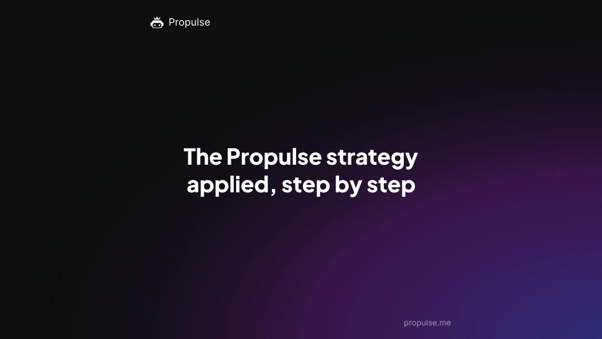The Propulse strategy applied, step by step