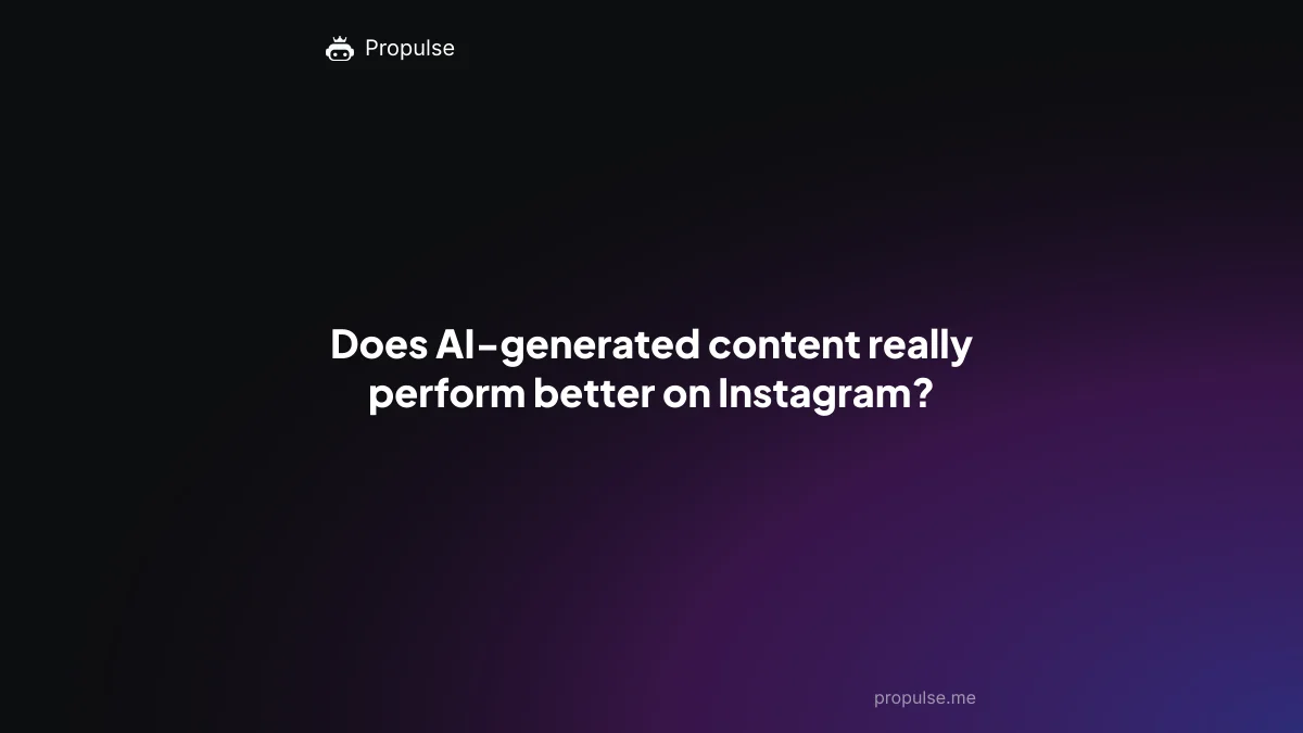Does AI-generated content really perform better on Instagram?