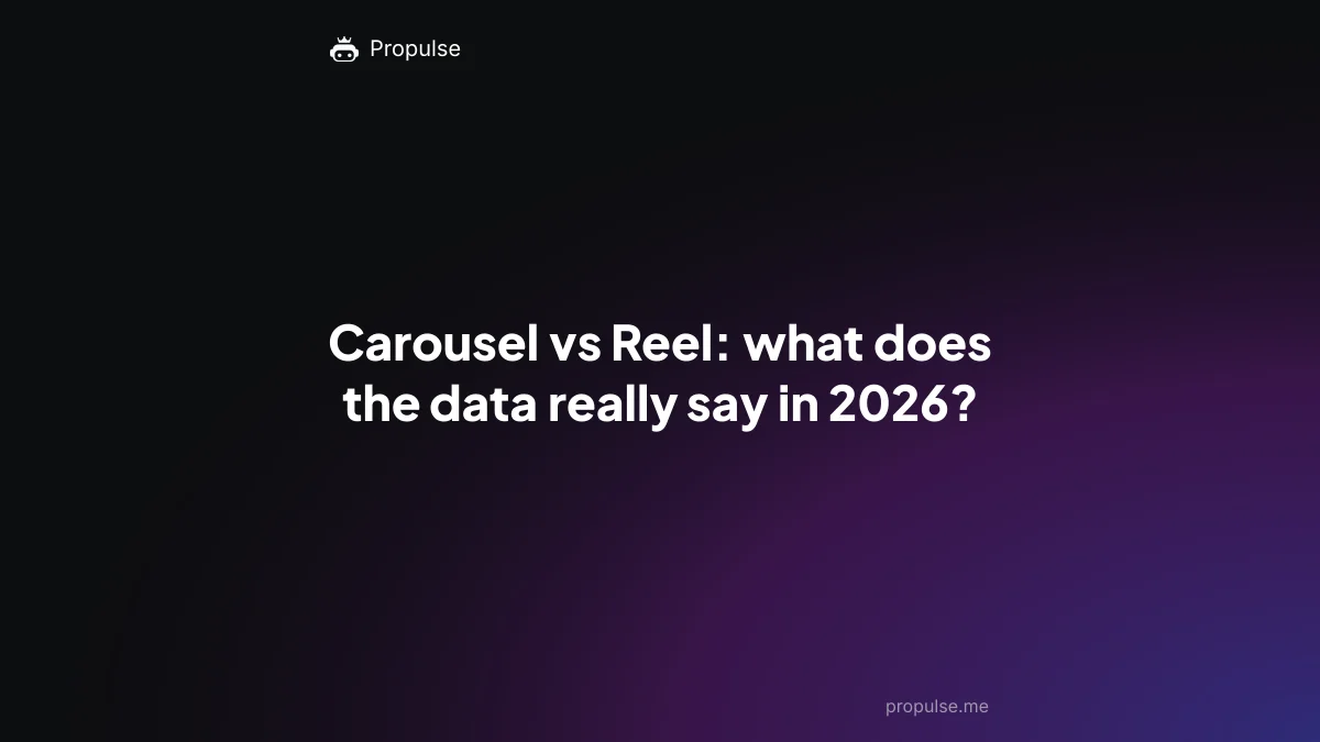 Carousel vs Reel: what does the data really say in 2026?