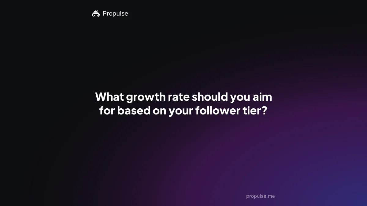 What growth rate should you aim for based on your follower tier?