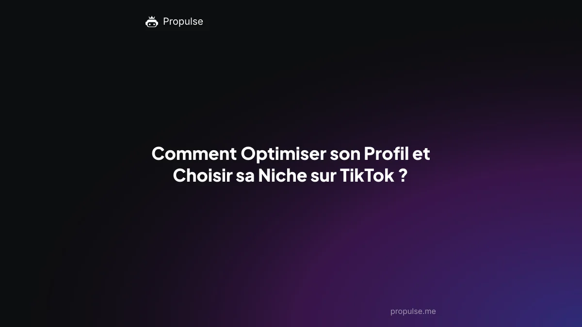 Comment Optimiser son Profil et Choisir sa Niche sur TikTok ?