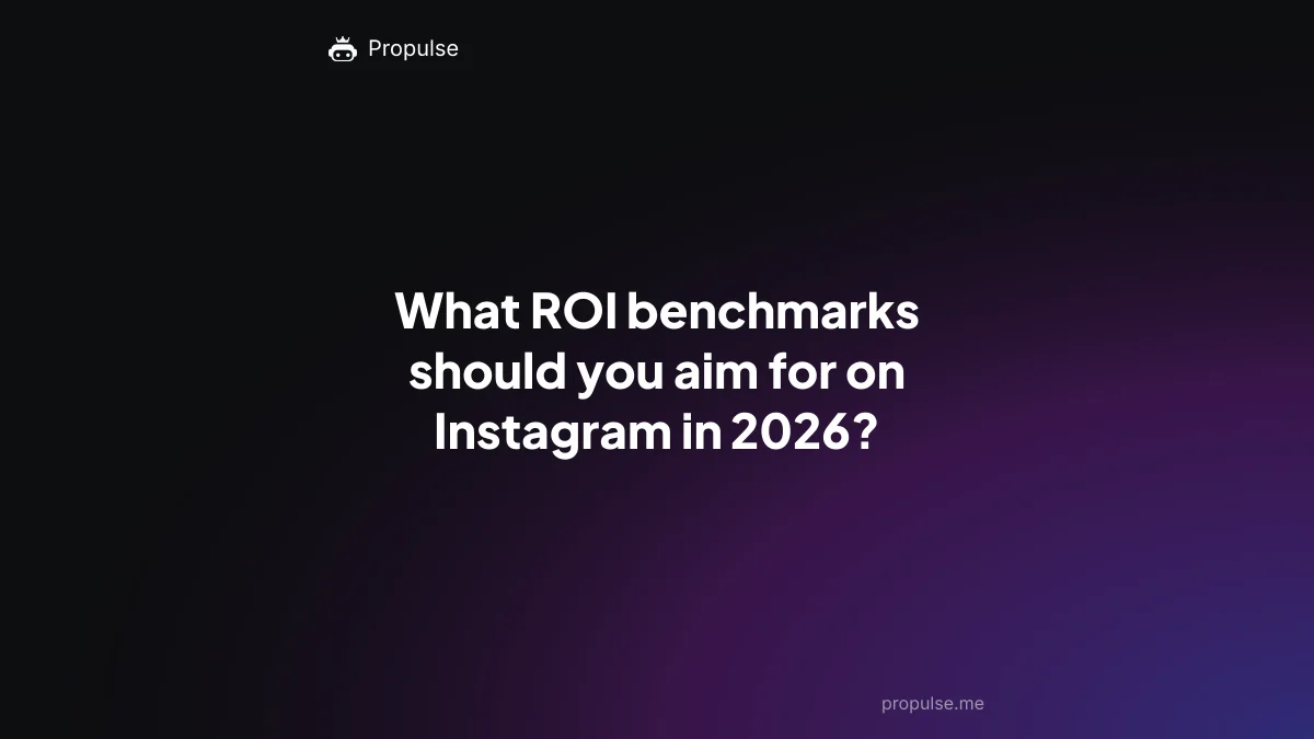 What ROI benchmarks should you aim for on Instagram in 2026?