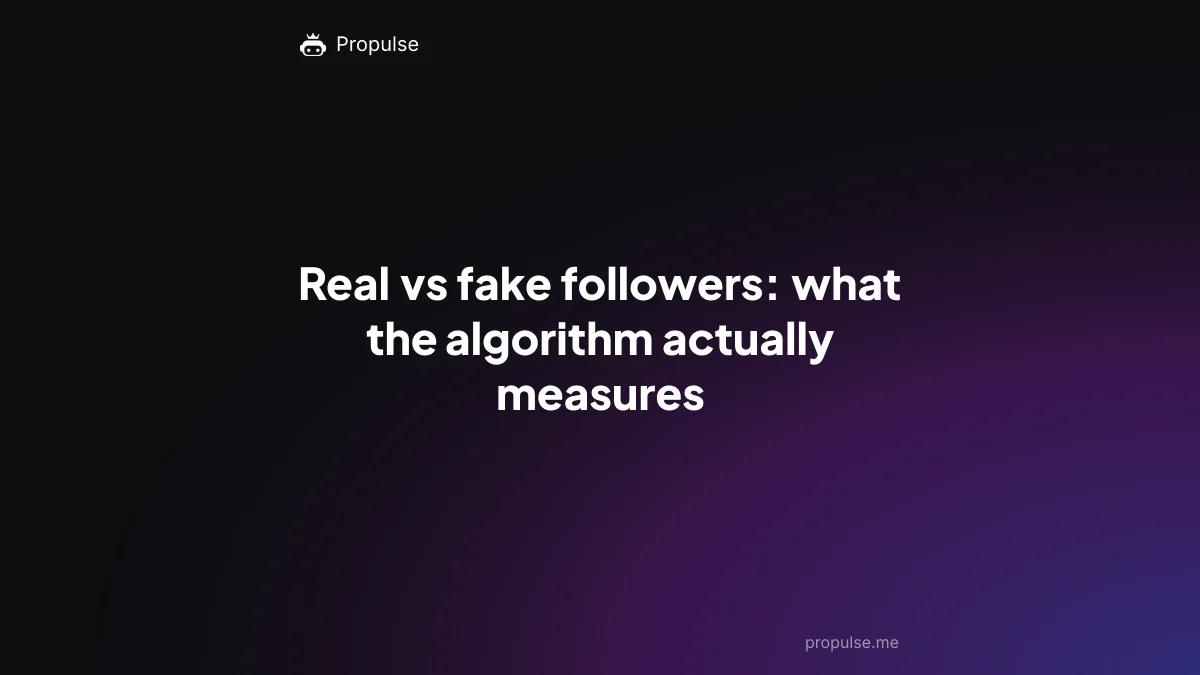 Real vs fake followers: what the algorithm actually measures