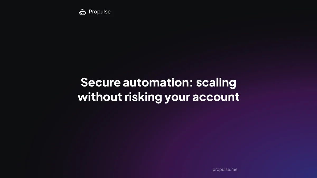 Secure automation: scaling without risking your account