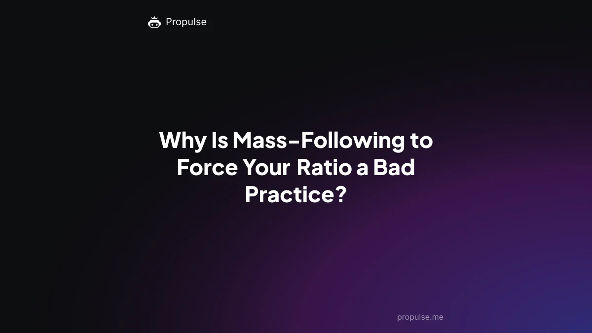 Why Is Mass-Following to Force Your Ratio a Bad Practice?