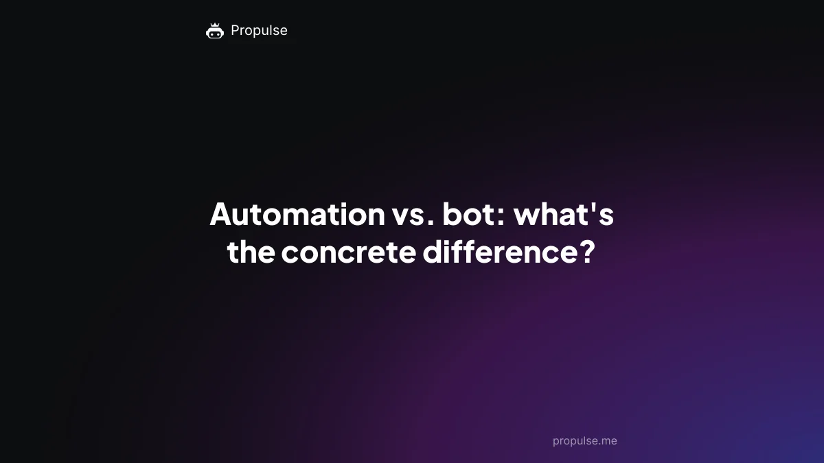 Automation vs. bot: what's the concrete difference?