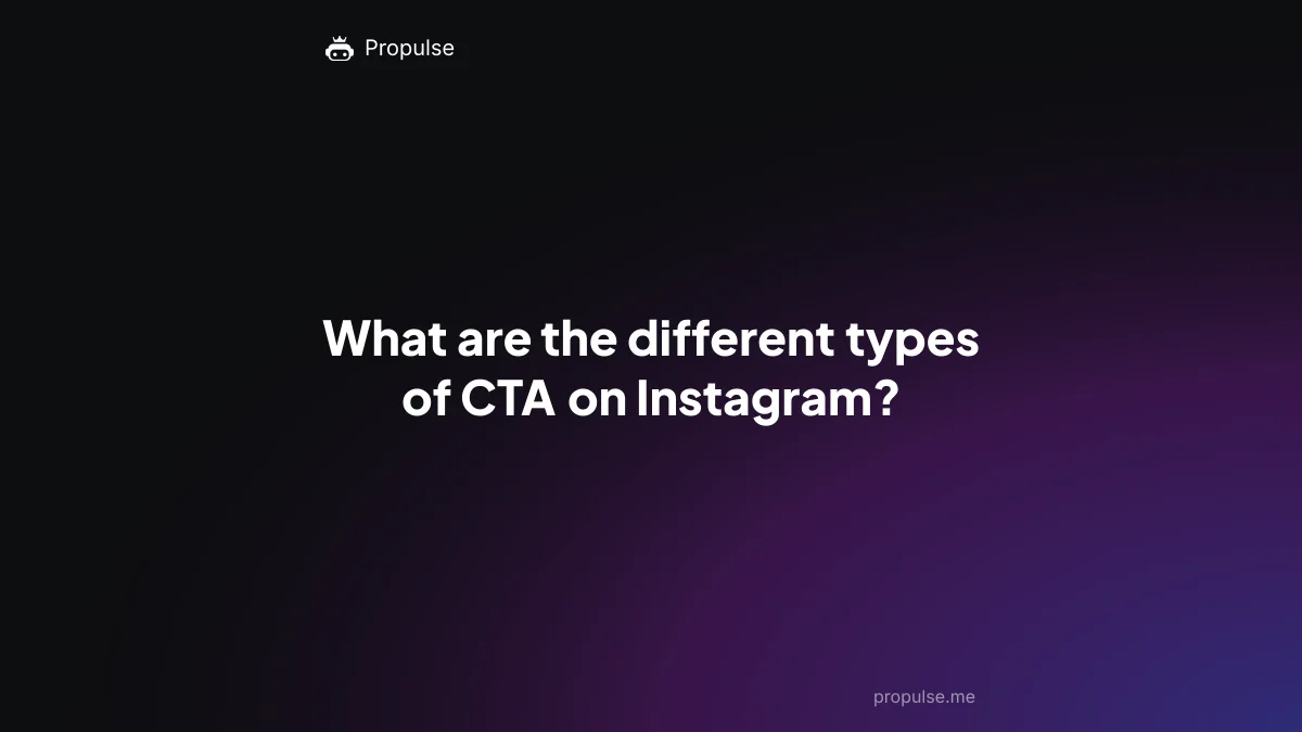 What are the different types of CTA on Instagram?