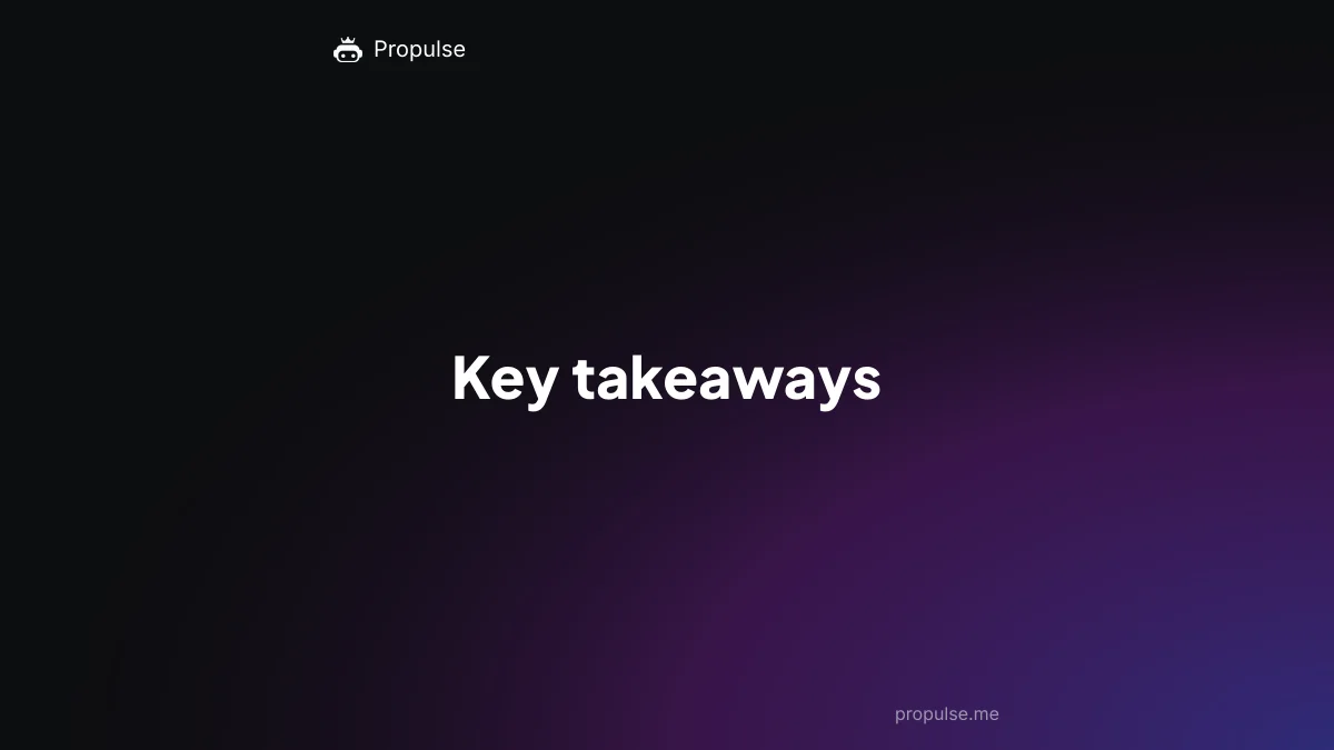 Key takeaways
