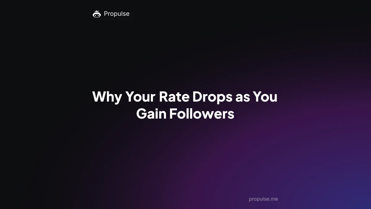 Why Your Rate Drops as You Gain Followers