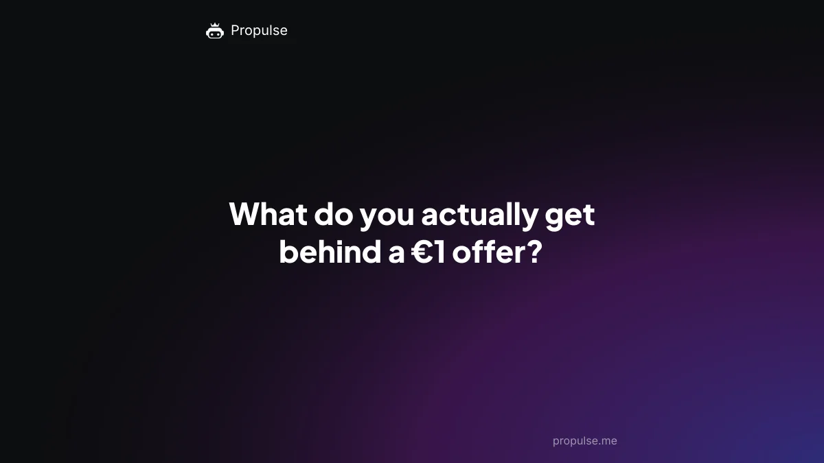 What do you actually get behind a €1 offer?