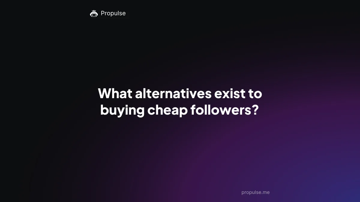 What alternatives exist to buying cheap followers?