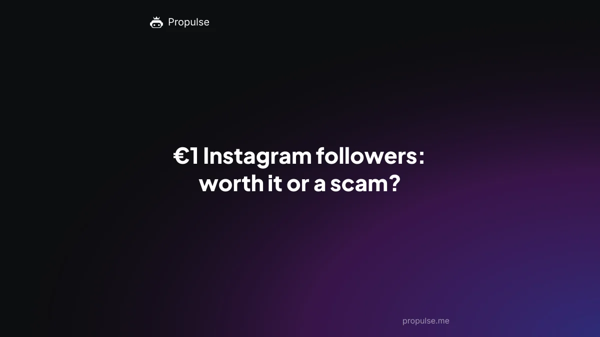 €1 Instagram followers: worth it or a scam?