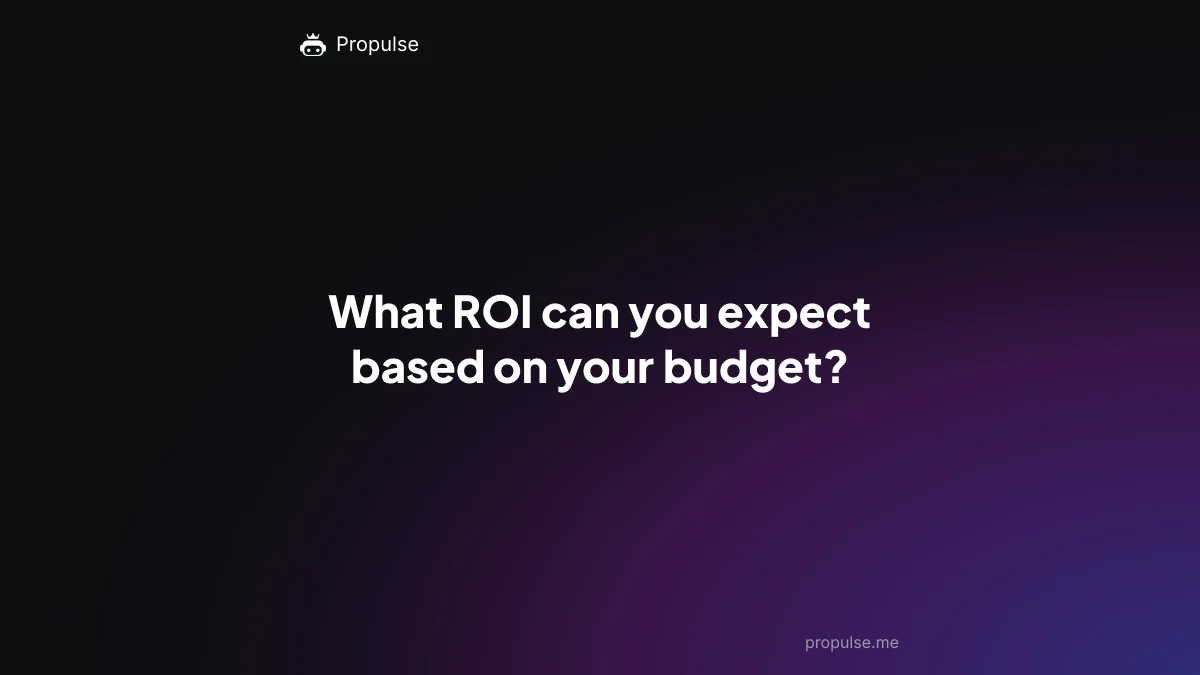 What ROI can you expect based on your budget?