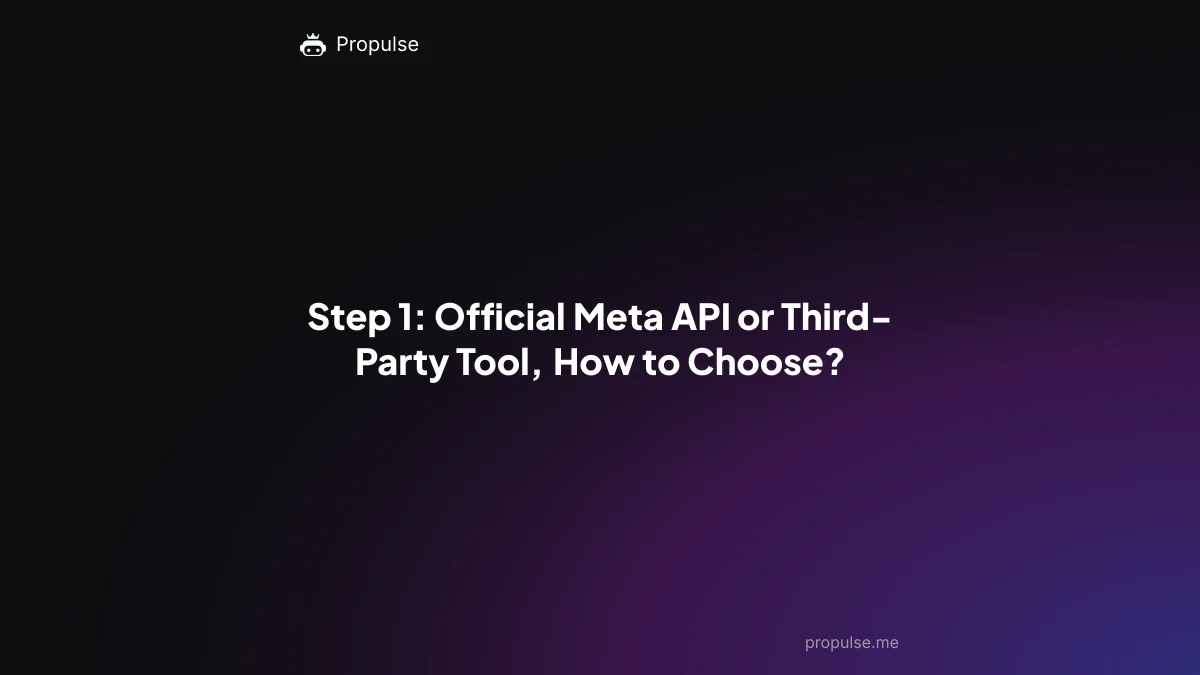 Step 1: Official Meta API or Third-Party Tool, How to Choose?