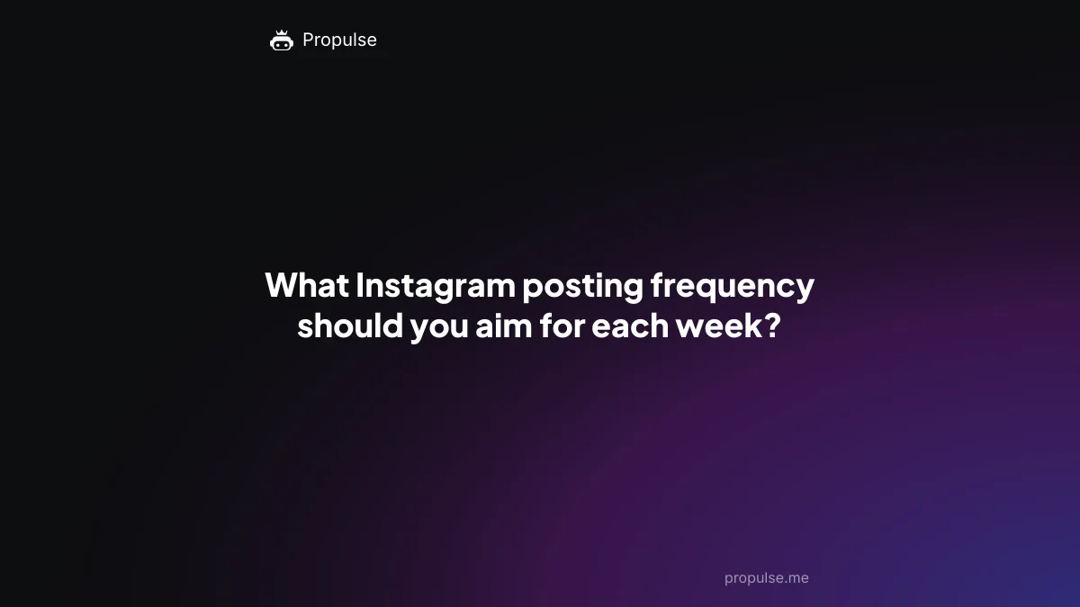 What Instagram posting frequency should you aim for each week?