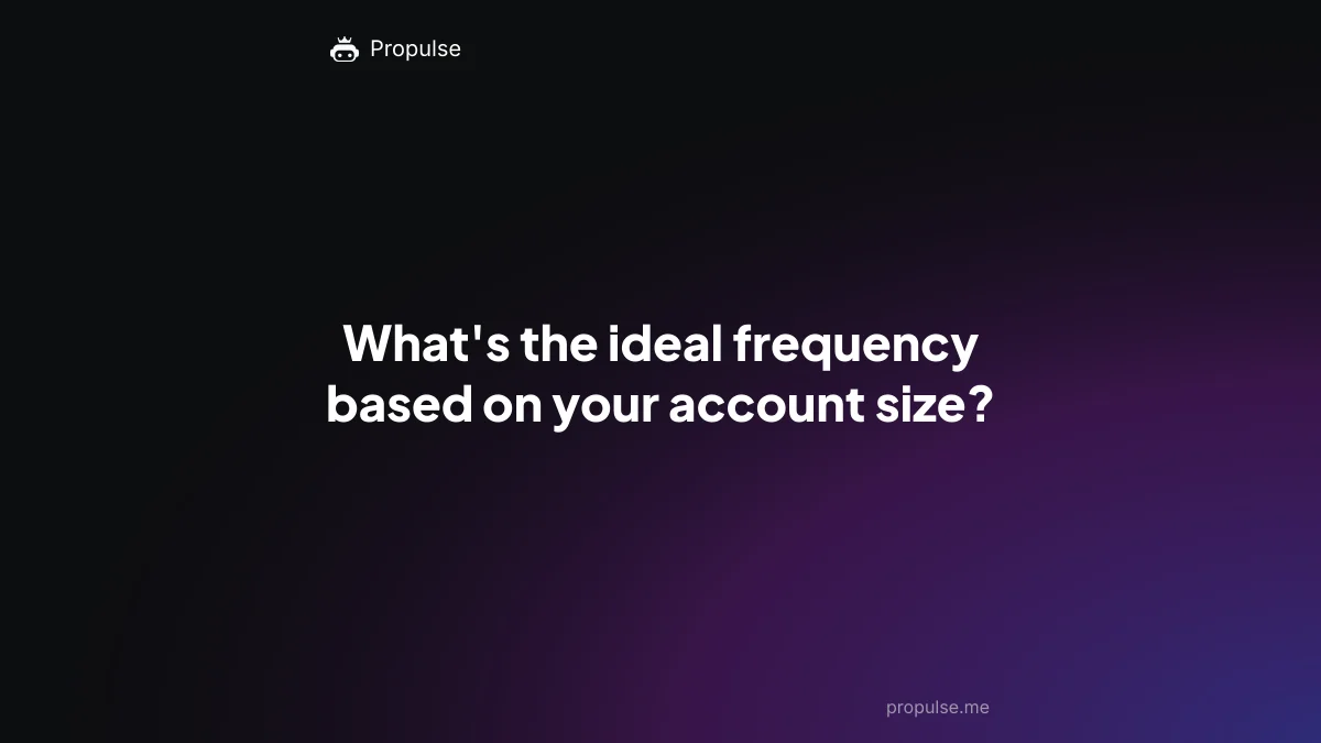 What's the ideal frequency based on your account size?