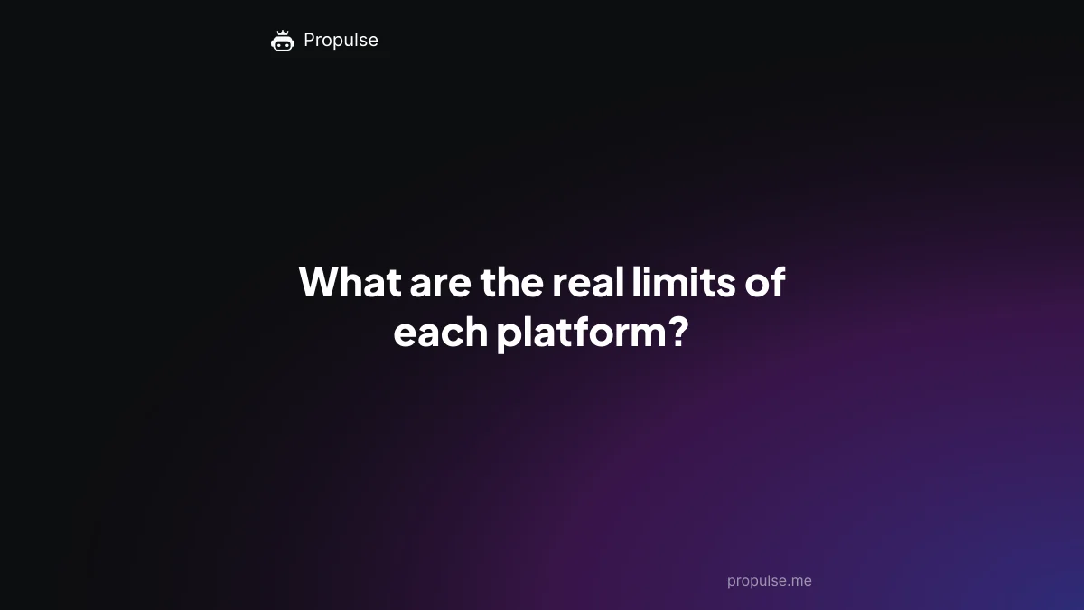 What are the real limits of each platform?