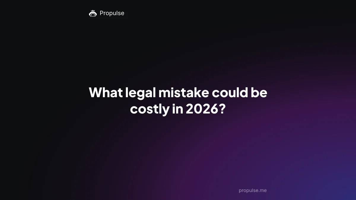 What legal mistake could be costly in 2026?