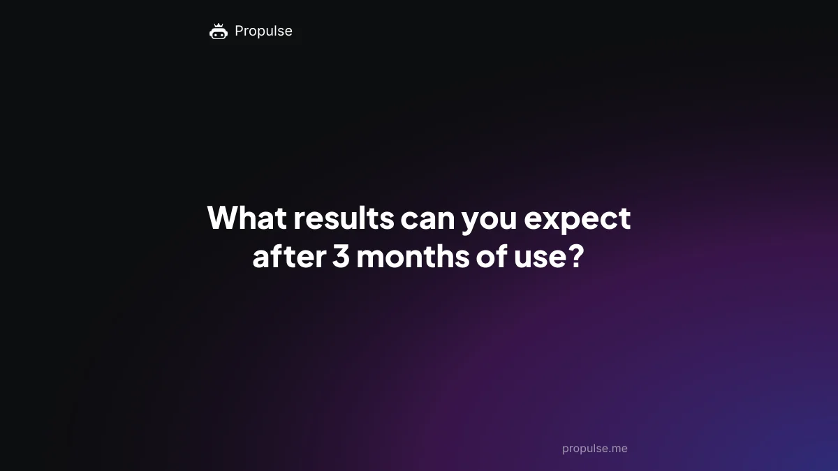 What results can you expect after 3 months of use?