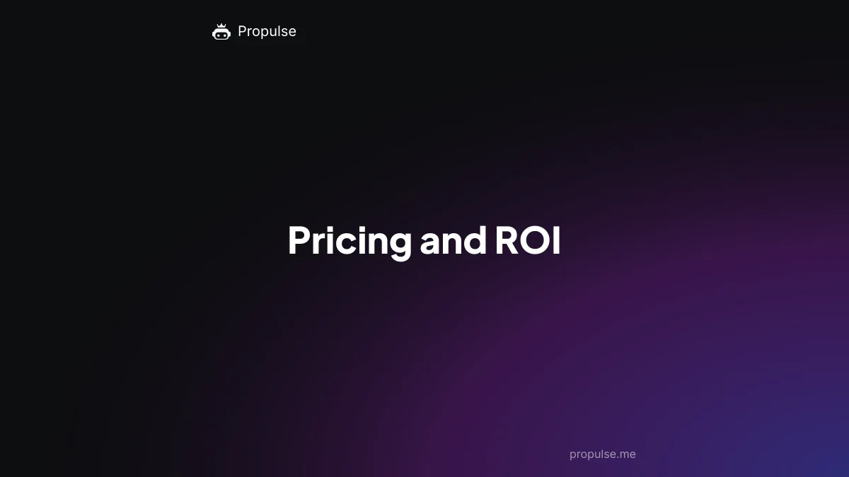 Pricing and ROI